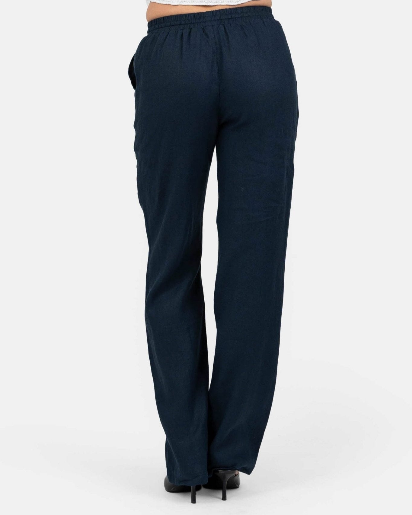 Hørbukser Højtaljede Navy | Skagen - clothing.dk
